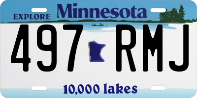 MN license plate 497RMJ