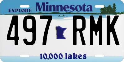 MN license plate 497RMK