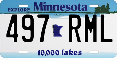 MN license plate 497RML