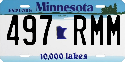 MN license plate 497RMM