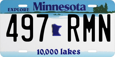 MN license plate 497RMN