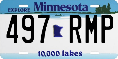 MN license plate 497RMP