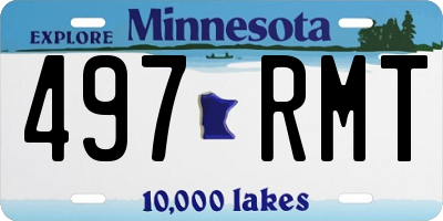 MN license plate 497RMT