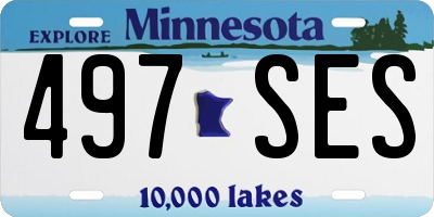 MN license plate 497SES