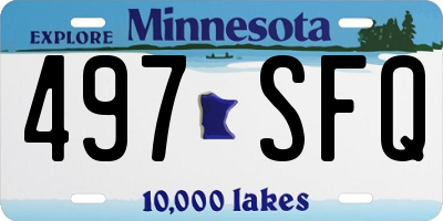 MN license plate 497SFQ