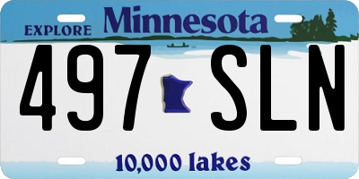 MN license plate 497SLN