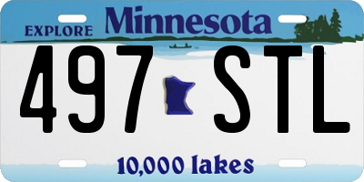 MN license plate 497STL