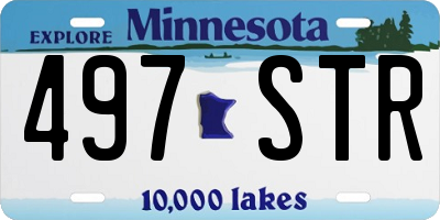 MN license plate 497STR