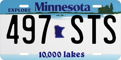 MN license plate 497STS