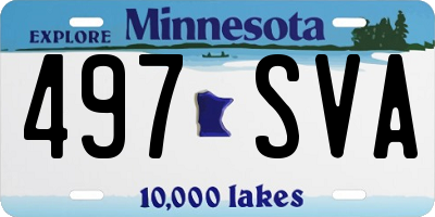 MN license plate 497SVA
