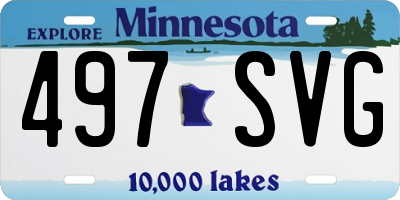 MN license plate 497SVG