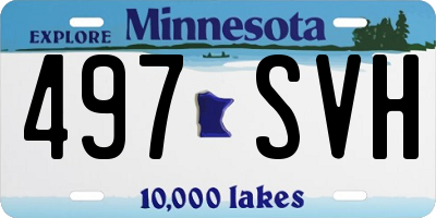 MN license plate 497SVH