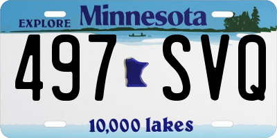MN license plate 497SVQ
