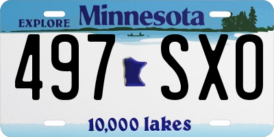 MN license plate 497SXO