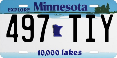 MN license plate 497TIY