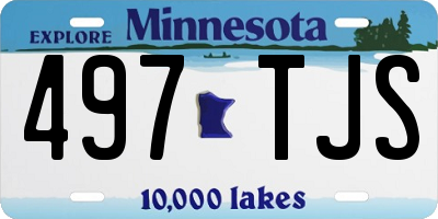 MN license plate 497TJS