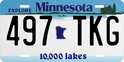 MN license plate 497TKG
