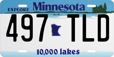 MN license plate 497TLD