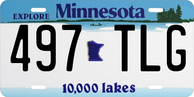MN license plate 497TLG