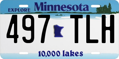 MN license plate 497TLH