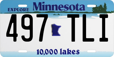 MN license plate 497TLI