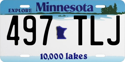 MN license plate 497TLJ
