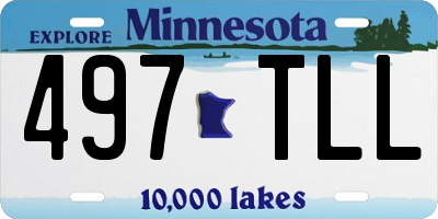 MN license plate 497TLL