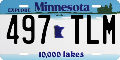 MN license plate 497TLM