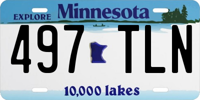 MN license plate 497TLN