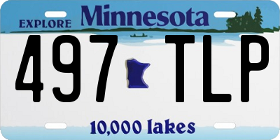 MN license plate 497TLP