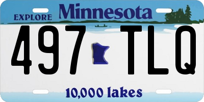 MN license plate 497TLQ