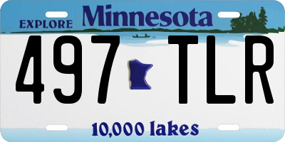 MN license plate 497TLR