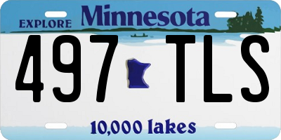 MN license plate 497TLS