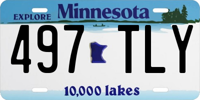 MN license plate 497TLY