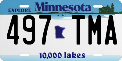 MN license plate 497TMA