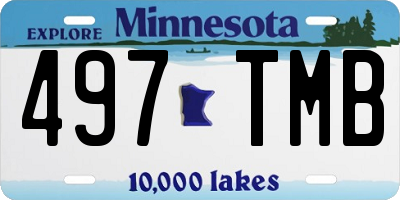 MN license plate 497TMB