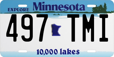 MN license plate 497TMI