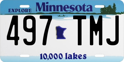 MN license plate 497TMJ