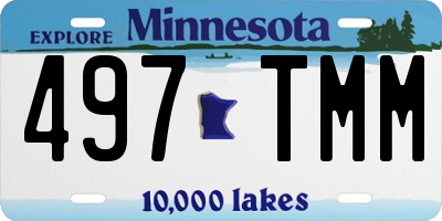 MN license plate 497TMM
