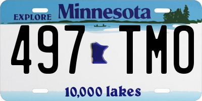 MN license plate 497TMO