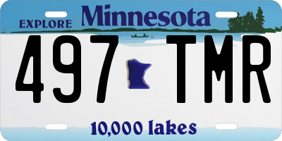MN license plate 497TMR