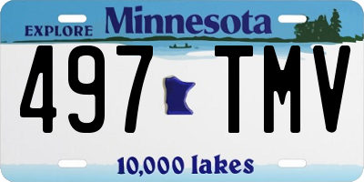 MN license plate 497TMV