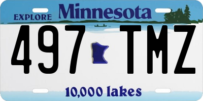 MN license plate 497TMZ