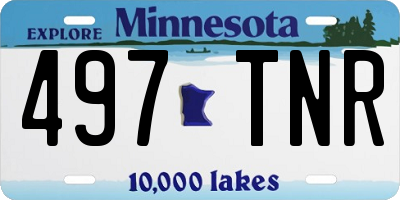 MN license plate 497TNR