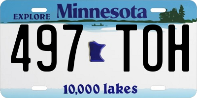 MN license plate 497TOH
