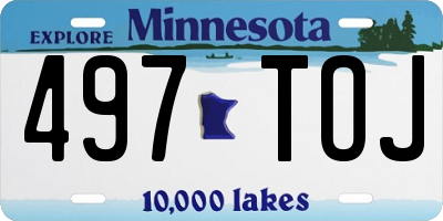 MN license plate 497TOJ
