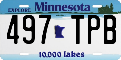 MN license plate 497TPB