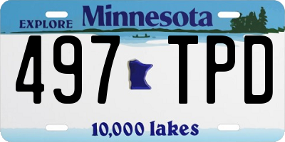MN license plate 497TPD
