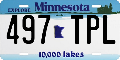 MN license plate 497TPL
