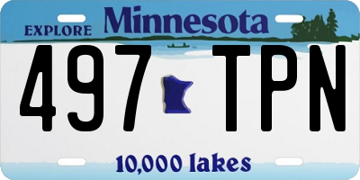 MN license plate 497TPN